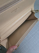 Load image into Gallery viewer, Chanel Beige Clair Caviar GHW Classic Wallet on Chain (WOC)
