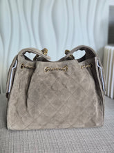 Load image into Gallery viewer, CHANEL 25 Size Small 25K collection Dark Grey Suede aged GHW Hobo Bag
