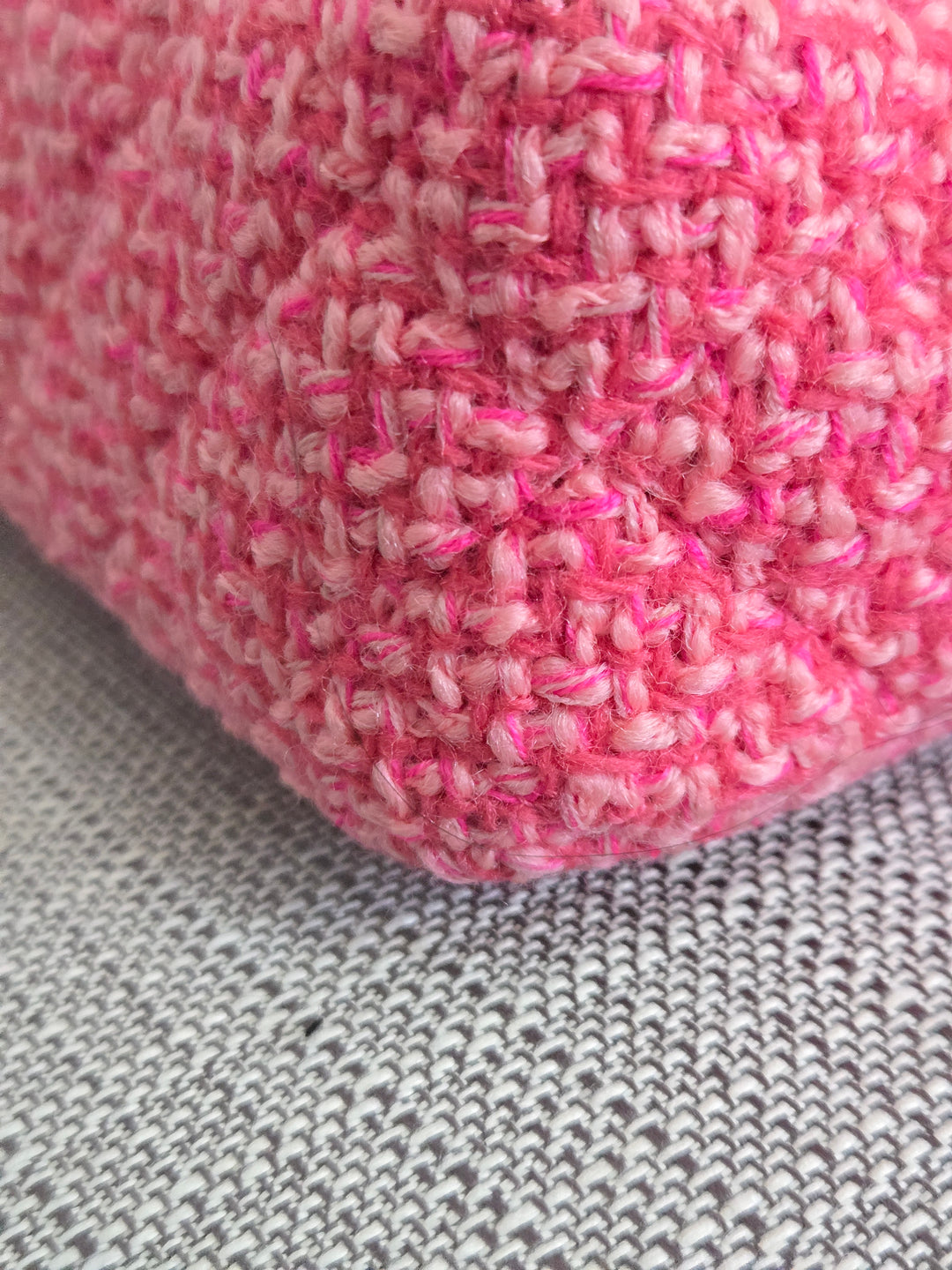 Chanel 22B 2022 Fall/Winter Fuchsia/Light Pink/Dark Pink Tweed Mini Rectangular Flap Bag with Champagne GHW