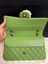 Load image into Gallery viewer, CHANEL 23C 2023 Apple Green caviar LGHW Medium Timeless Classic Double Flap Bag
