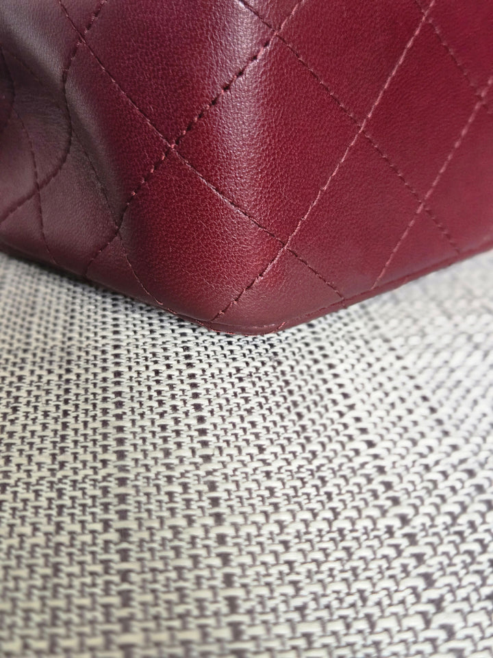 Chanel series 21 2015 15B Collection Burgundy Lambskin GHW Mini Rectangular Flap Bag