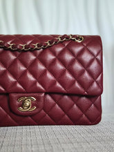 Load image into Gallery viewer, CHANEL 19B collection Series 28 Burgundy Caviar LGHW Medium Timeless Classic Double Flap Bag 11.12
