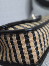 Load image into Gallery viewer, Chanel series 31 21P 2021 Pre spring/summer collection Raffia Black/Beige Mini Rectangular Flap Bag
