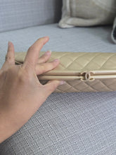 Load image into Gallery viewer, Chanel Series 16 2012 Pearly Gold Lambskin with GHW Classic Clutch
