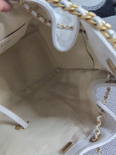 Load image into Gallery viewer, Chanel 25 White Caviar Aged GHW Hobo Bag size Medium with Detachable Pouch
