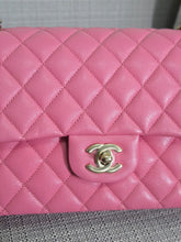 Load image into Gallery viewer, Chanel 21P 2021 Pre spring/summer collection Pink Caviar Champagne GHW 11.12 Timeless Classic Medium ML Double Flap Bag
