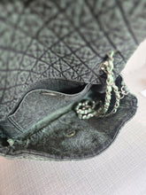 Load image into Gallery viewer, CHANEL Green Denimpression SHW size Jumbo Single Flap Bag
