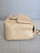 Load image into Gallery viewer, Chanel series 20 15C Collection Pearly Beige Caviar Brushed GHW Square Mini Flap Bag
