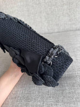 Load image into Gallery viewer, CHANEL 23C 2023 Embroidered Flower Tweed Medium Classic Flap Bag
