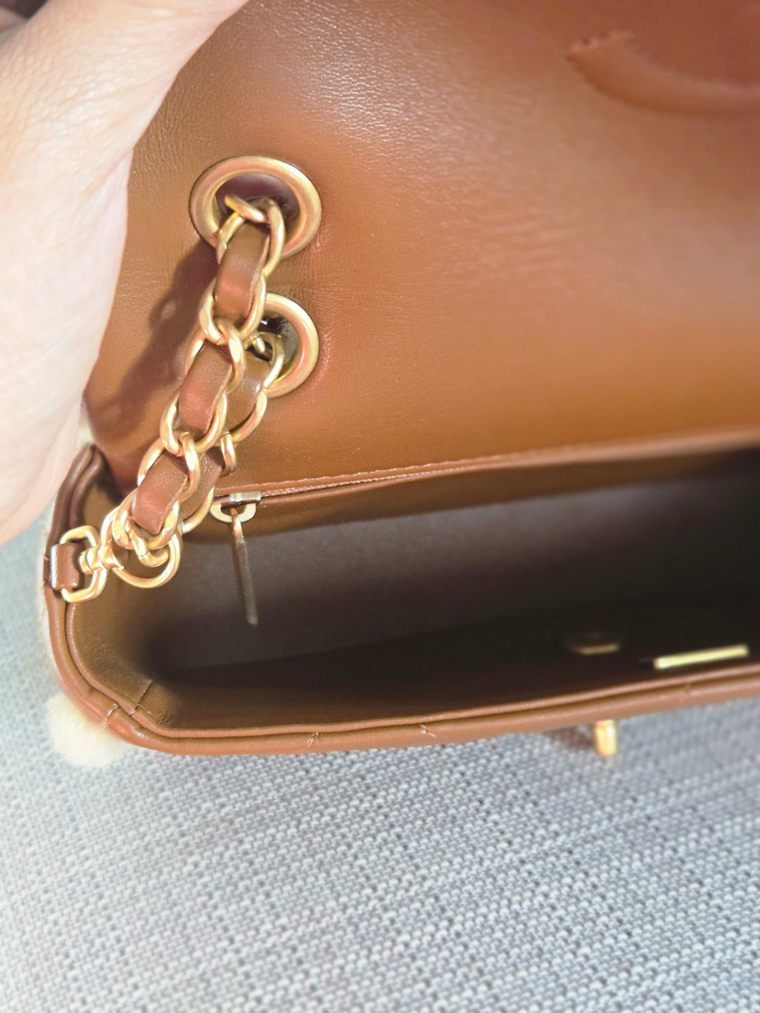 Chanel 24K 2024 Fall/Winter Collection Beige Brown Teddy Shearling MEDIUM flap Bag with Aged GHW