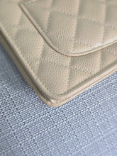 Load image into Gallery viewer, Chanel Beige Clair Caviar GHW Classic Wallet on Chain (WOC)

