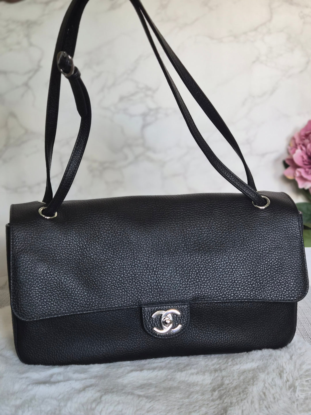 WA/Email only to purchase only- CHANEL Matthieu Blazy Maxi 32 cms Flap Bag in Black Caviar SHW 2026