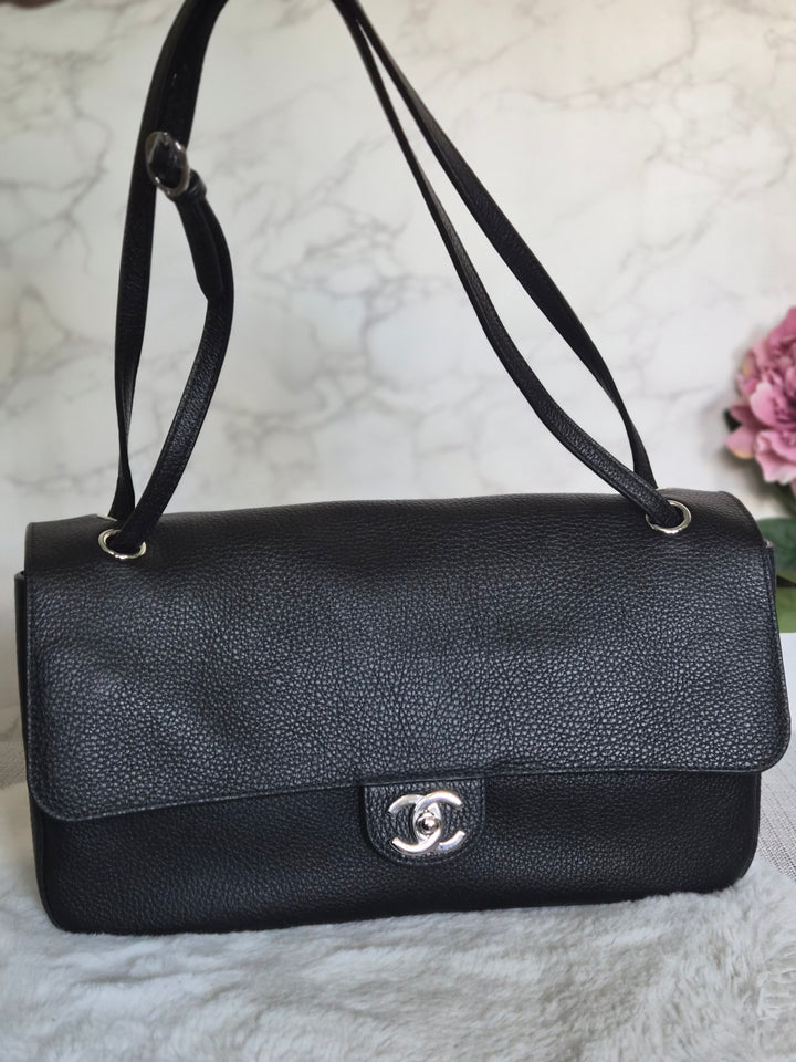 WA/Email only to purchase only- CHANEL Matthieu Blazy Maxi 32 cms Flap Bag in Black Caviar SHW 2026