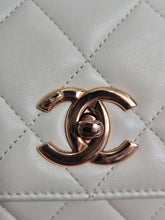 Load image into Gallery viewer, CHANEL 2022 22B Collection White Lambskin Rose Gold Hardware Trendy CC Flap Bag Size Small
