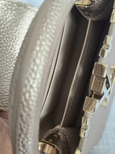Load image into Gallery viewer, LOUIS VUITTON LV Metallic Taurillon Embellished Flower Crown Mini Capucines in Gold
