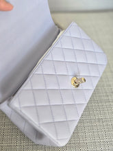 Load image into Gallery viewer, Chanel Light Purple/Lavender Lambskin Aged GHW Mini Rectangular Flap Bag with Top Handle
