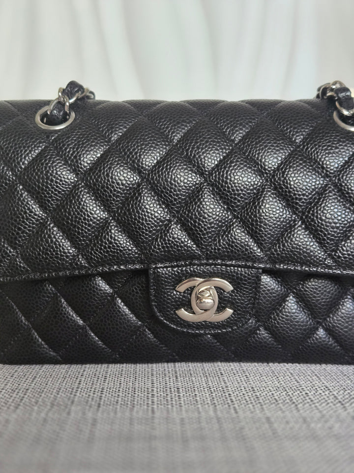 CHANEL series 29 2020 Black Caviar SHW SMALL Timeless Classic Double Flap Bag