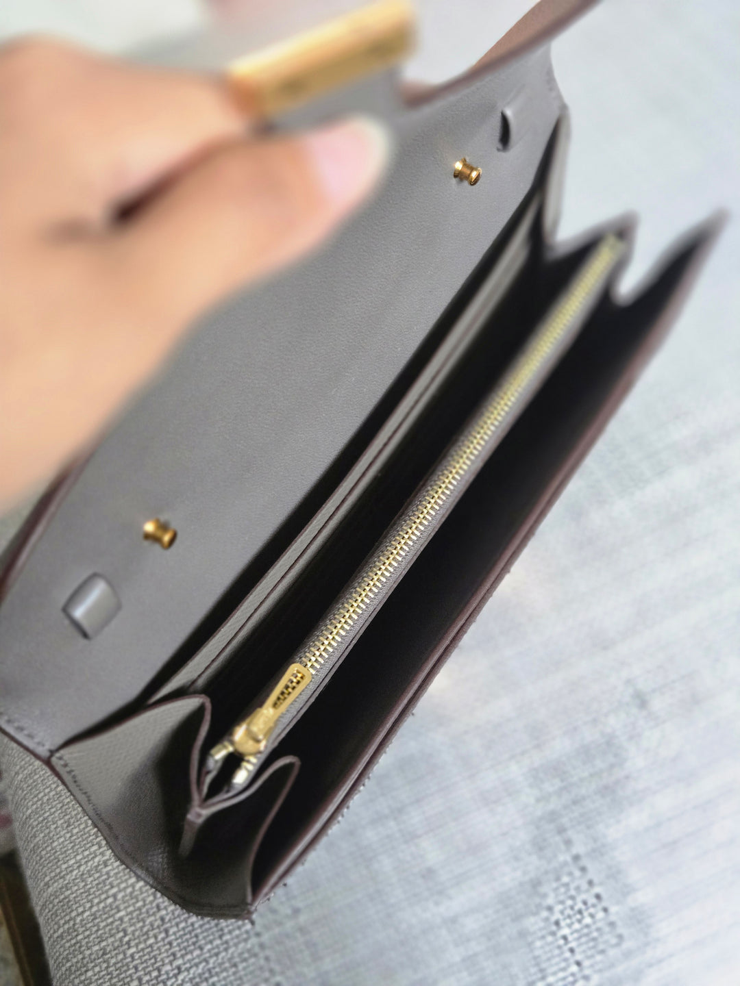 Hermes Constance to Go Long Wallet in Gris Etain Epsom Leather GHW Stamp Z 2021