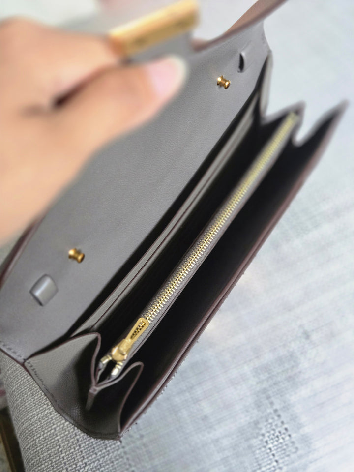 Hermes Constance to Go Long Wallet in Gris Etain Epsom Leather GHW Stamp Z 2021