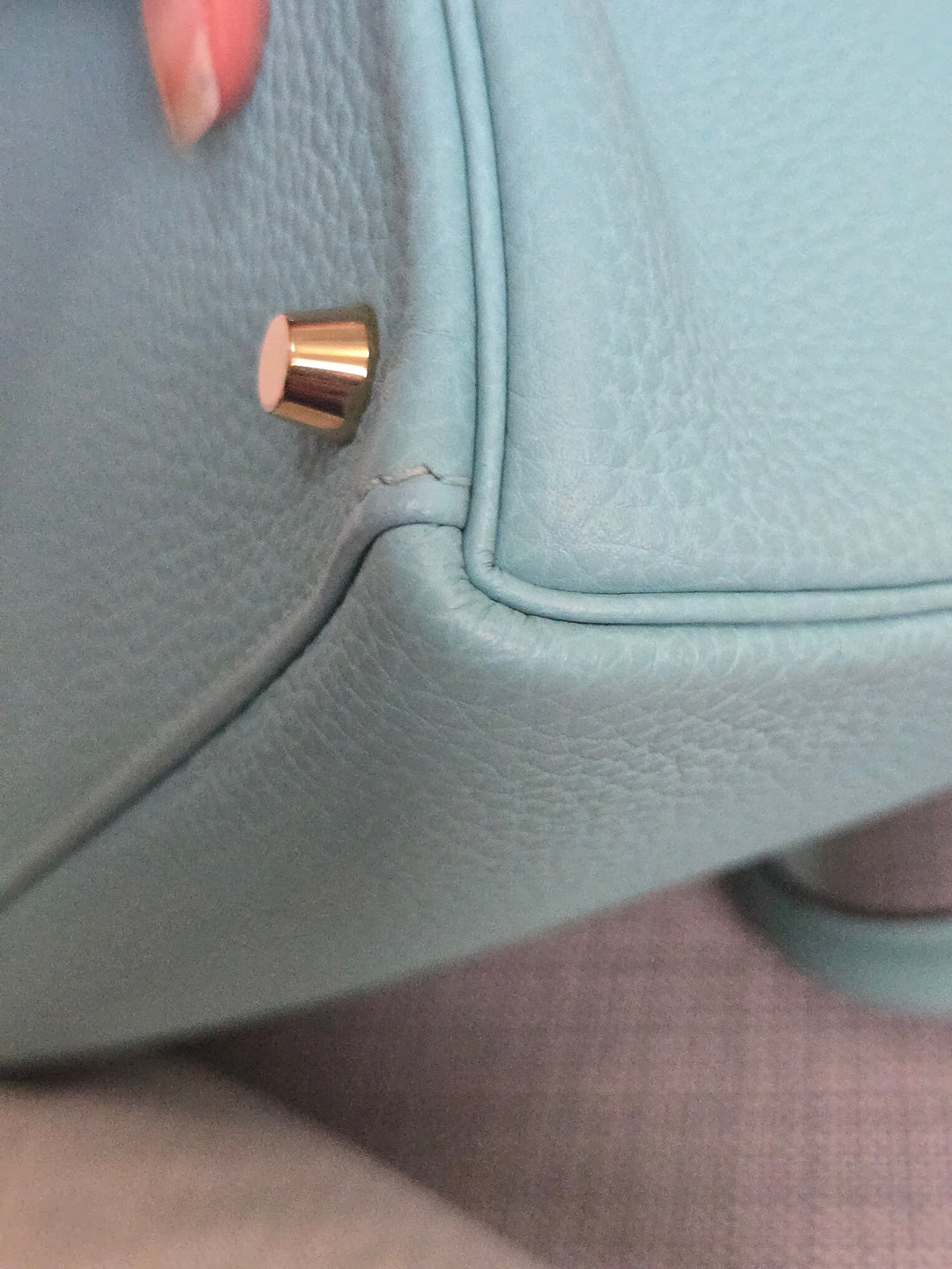 Hermes Kelly 28 in Bleu Atoll Togo Leather GHW