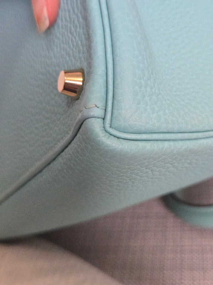 Hermes Kelly 28 in Bleu Atoll Togo Leather GHW