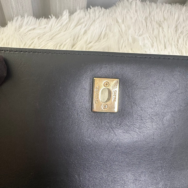 CHANEL Black Lambskin Trendy CC Flap Bag size SMALL with Non detachable Shoulder strap and LGHW 2023