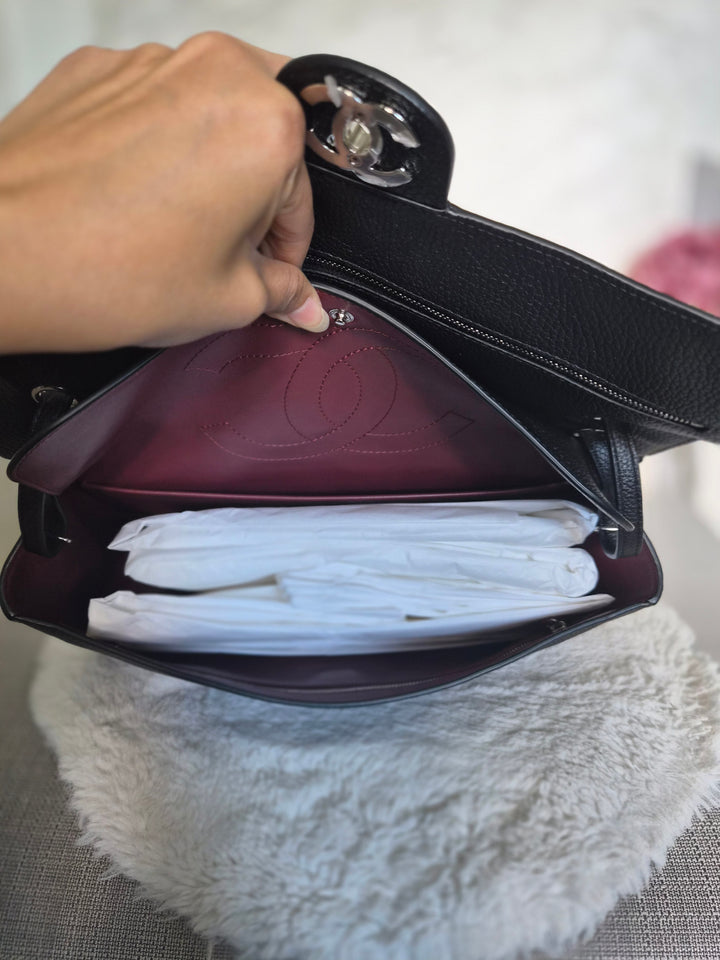 WA/Email only to purchase only- CHANEL Matthieu Blazy Maxi 32 cms Flap Bag in Black Caviar SHW 2026
