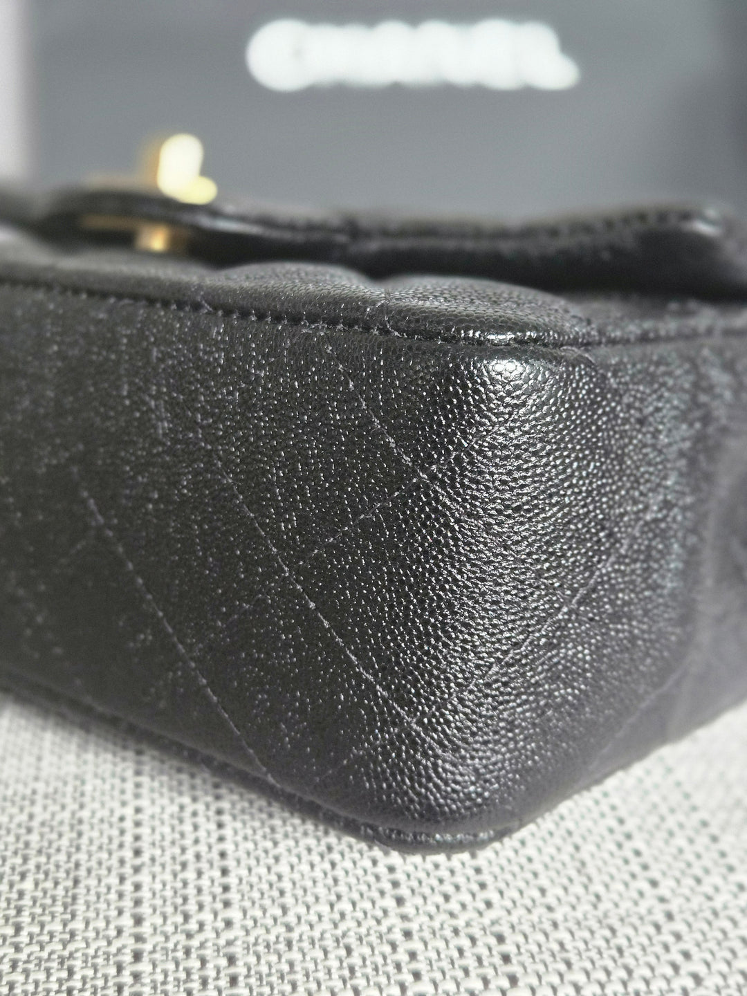 Chanel series 31 21S 2021 Collection Black Caviar Aged GHW Mini Rectangular Flap Bag with Top Handle