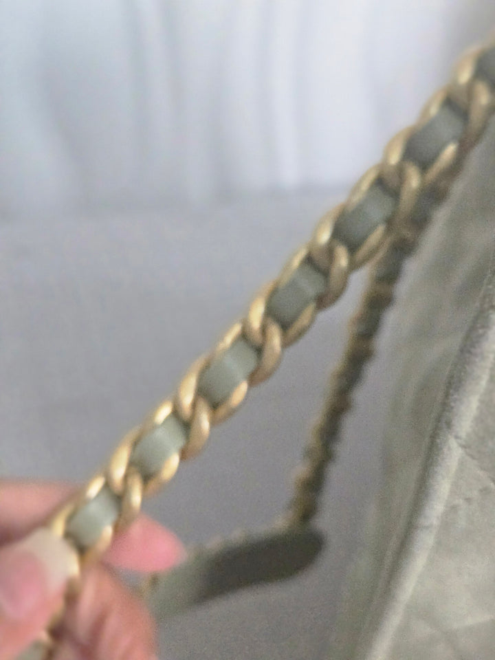 CHANEL 25C collection 2024/2025 cruise collection Khaki Suede Aged GHW 25 Hobo Bag size Medium
