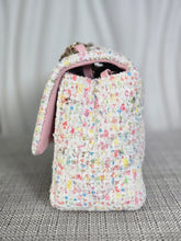 Load image into Gallery viewer, Chanel 25C 2025 Cruise Collection Multi-colored Tweed Champagne GHW Mini rectangular flap bag
