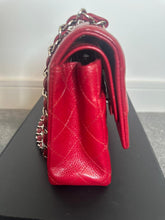 Load image into Gallery viewer, CHANEL 12A series 16 2012 Red Caviar SHW Medium Timeless ML Classic Double Flap Bag
