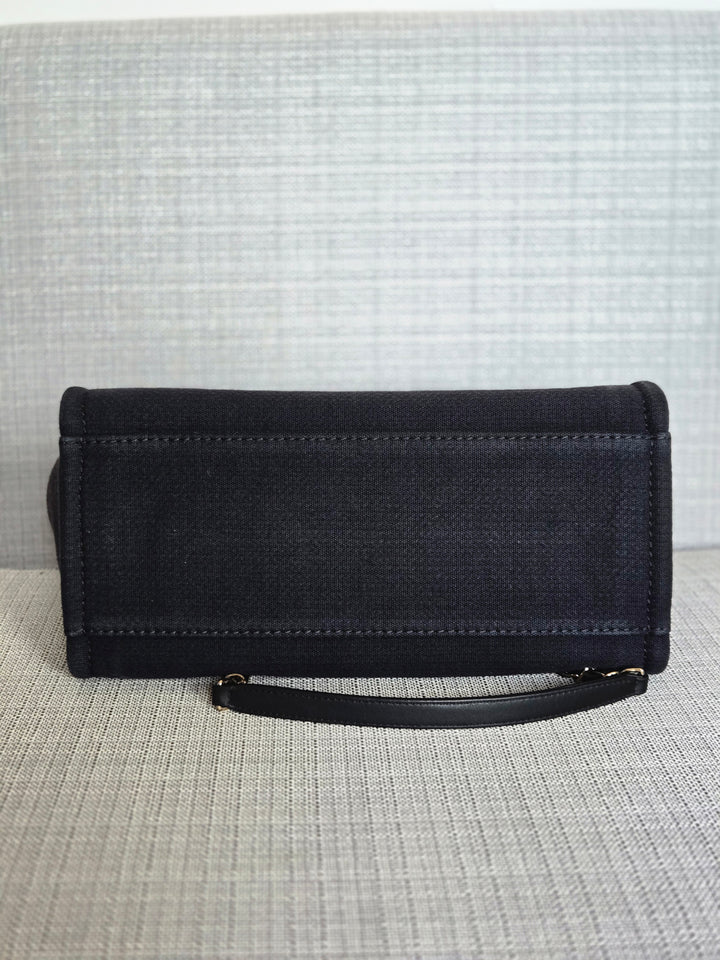 Chanel 22B Collection 2022 Black Tweed Small Deauville Tote with Top Handle with LGHW