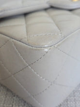 Load image into Gallery viewer, CHANEL 21A light Grey Lambskin Aged GHW Mini Rectangular Flap Bag with Top Handle
