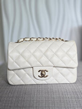 Load image into Gallery viewer, CHANEL series 23 2016 White Lambskin LGHW Mini Rectangular Flap Bag
