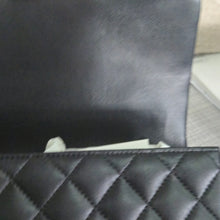 Load image into Gallery viewer, Chanel Black Lambskin Top Handle Mini Rectangular Flap Bag with Champagne GHW
