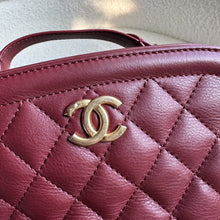 Load image into Gallery viewer, Chanel series 26 Burgundy Calf skin Aged GHW Camera Case bag with top handle
