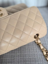 Load image into Gallery viewer, CHANEL series 15 2011/2012 Beige Clair Caviar GHW Medium ML Timeless Classic Double Flap Bag
