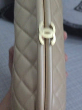 Load image into Gallery viewer, Chanel Series 16 2012 Pearly Gold Lambskin with GHW Classic Clutch
