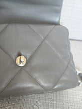 Load image into Gallery viewer, Chanel 19 size Small From 2022 in Dark grey Lambskin Mixed GHW with Silver colourway Flap Bag with Top Handle

