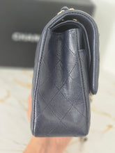 Load image into Gallery viewer, Chanel series 29 20C Collection Navy Caviar Medium ML Classic Double Flap Bag 11.12 with Champagne GHW

