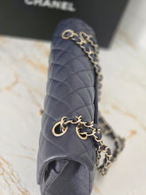 Load image into Gallery viewer, Chanel series 29 20C Collection Navy Caviar Medium ML Classic Double Flap Bag 11.12 with Champagne GHW
