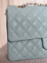 Load image into Gallery viewer, CHANEL 20C series 29 Tiffany Green Caviar LGHW Medium ML Timeless Classic Double Flap Bag
