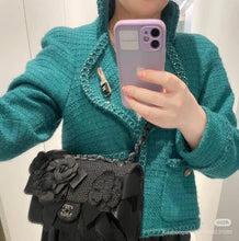 Load image into Gallery viewer, CHANEL 23C 2023 Embroidered Flower Tweed Medium Classic Flap Bag
