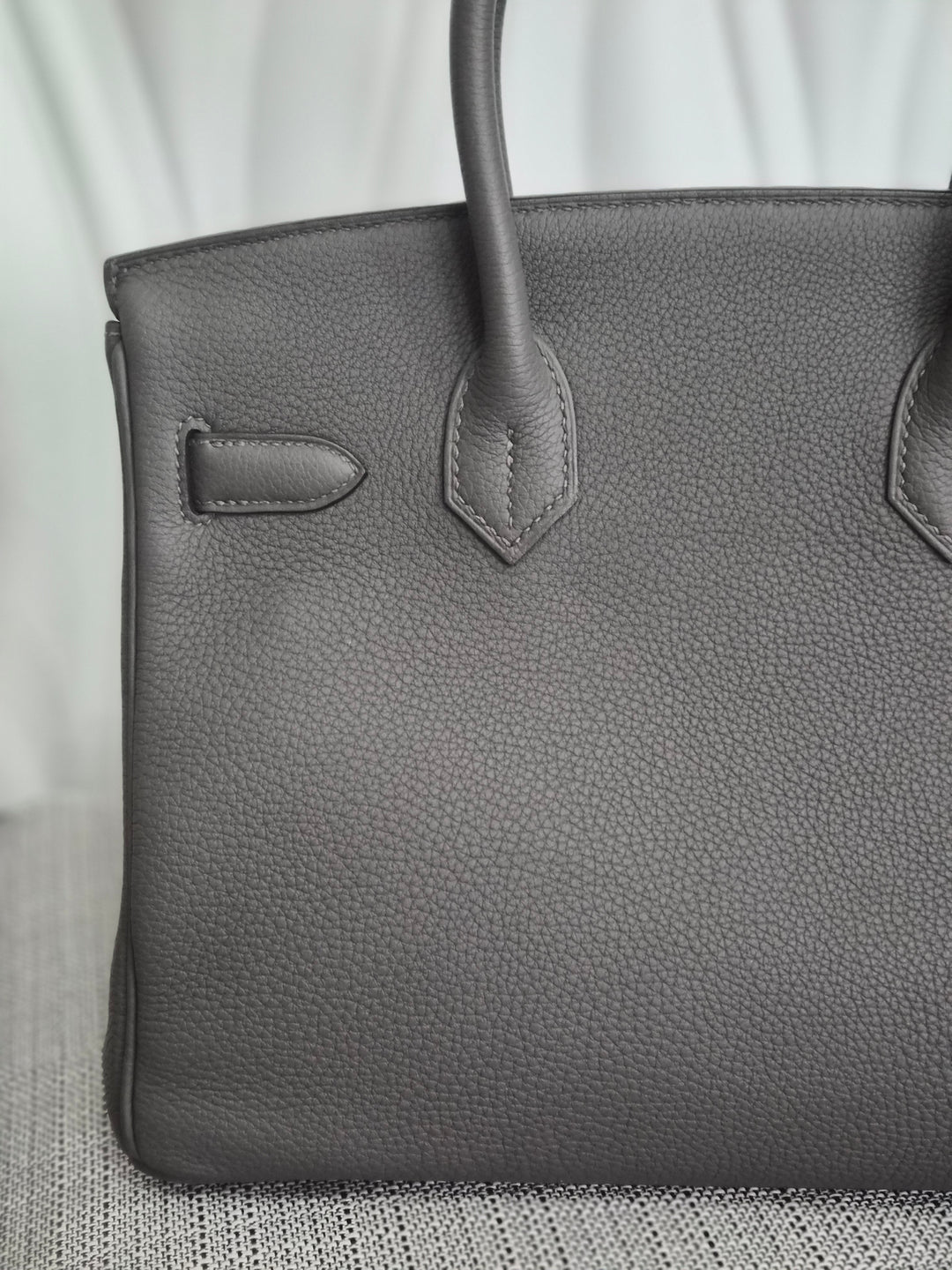 Hermes Birkin 30 Gris Meyer Togo Leather GHW Stamp U (2022)