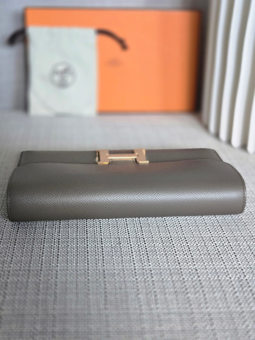 Hermes Constance to Go Long Wallet in Gris Etain Epsom Leather GHW Stamp Z 2021