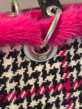 Load image into Gallery viewer, DIOR Lady Dior Medium Tweed Houndstooth with Hot Pink Mink

