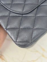 Load image into Gallery viewer, Chanel series 29 20C Collection Navy Caviar Medium ML Classic Double Flap Bag 11.12 with Champagne GHW
