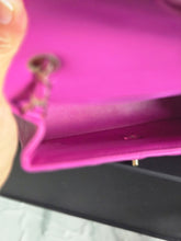 Load image into Gallery viewer, Chanel 21C 2021 Cruise Collection Purple Lambskin Champagne GHW Mini rectangular flap bag
