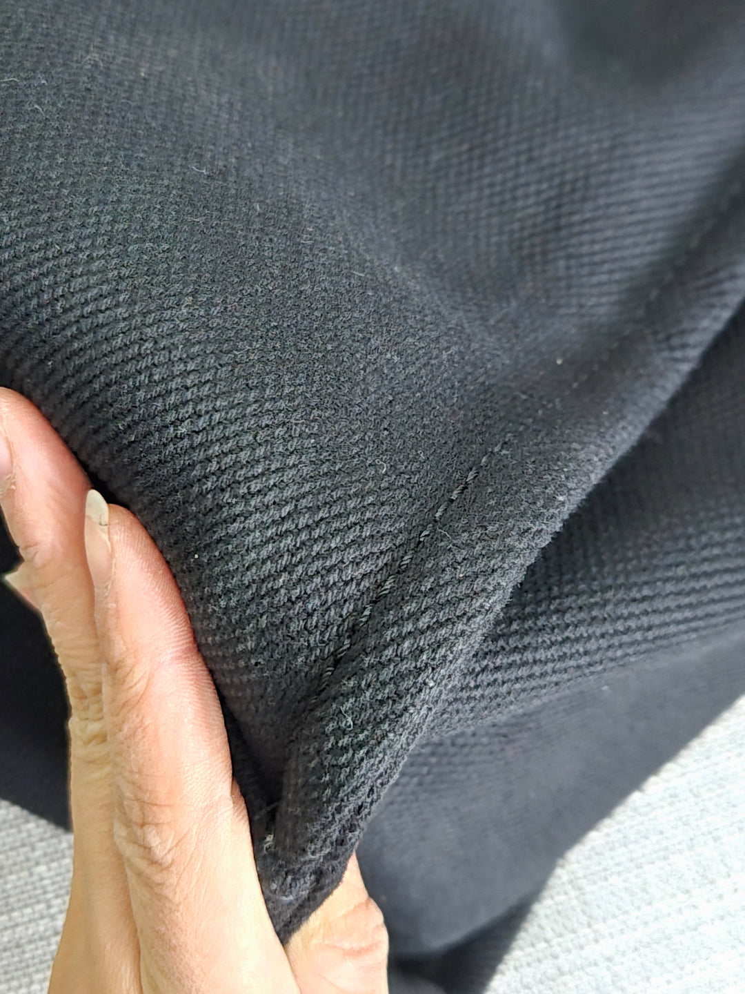 Chanel 20S 2020 Spring/Summer Collecion Black Canvas With Pearl Embossed Deauville Tote Bag with Leather Top Handle Size Medium/Large