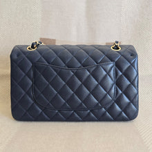 Load image into Gallery viewer, Chanel series 29 20C Navy Caviar Champagne GHW Medium ML Timeless 11.12 Classic Double Flap Bag
